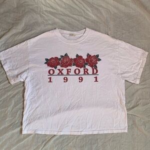 Brandy Melville John Galt RARE OXFORD rose 1991 T shirt
